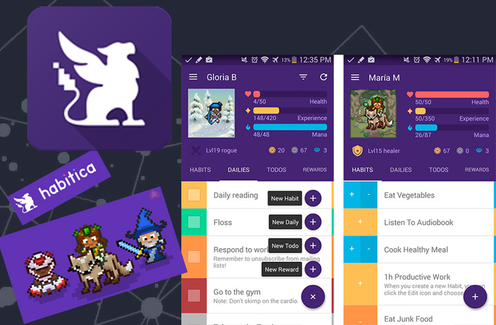 Habitica app – turn your tasks into game