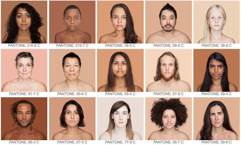 Photographer Creates a Pantone Mosaic of Skin Tones Images Taken Around the World