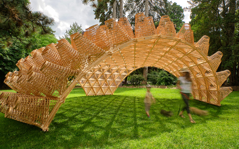 An Amazing Building Decorated with Wicker Baskets Appeared in France.