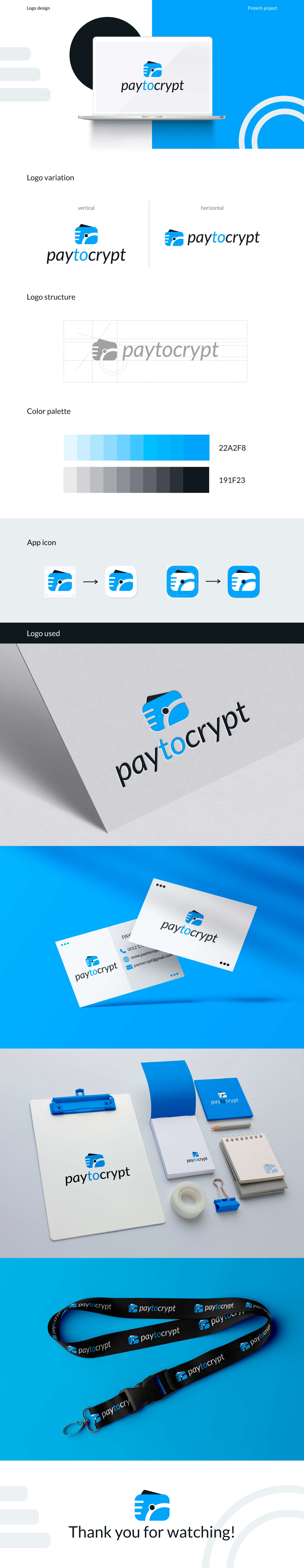 mock up presentation of the logo development case for the payment system of Internet acquiring.